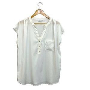 New York & Co XL White Blouse